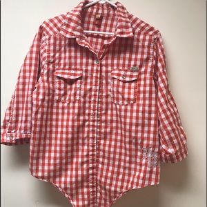 Apple Bottoms Red Plaid Blouse